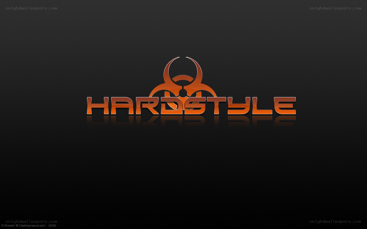 Hardstyle logo with biohazard symbol