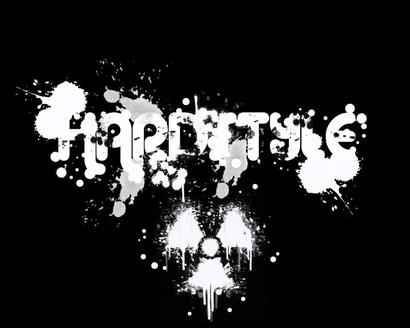 Hardstyle logo with splatter design