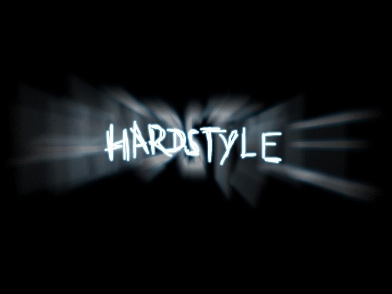 Hardstyle text with light effects