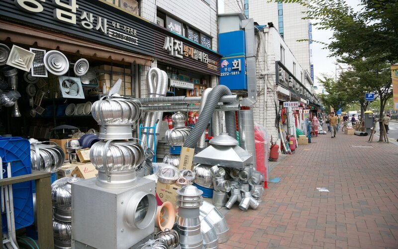 Hardware store on a city street