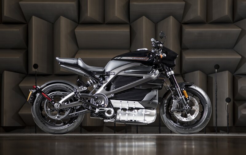 Harley-Davidson Electric Motorcycle — Black, Dramatic
