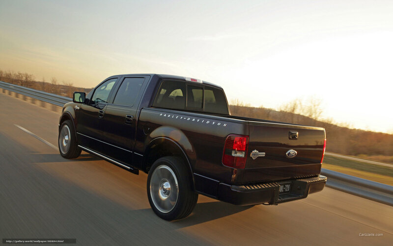 Harley-Davidson Ford F-150 on highway