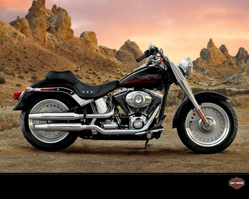 Harley-Davidson in desert landscape