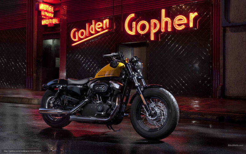 Harley-Davidson in front of Golden Gopher