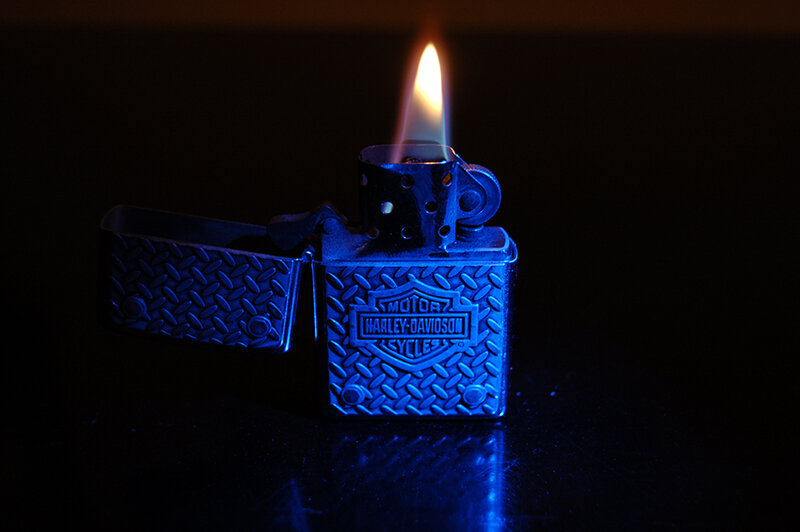 Harley-Davidson lighter with flame