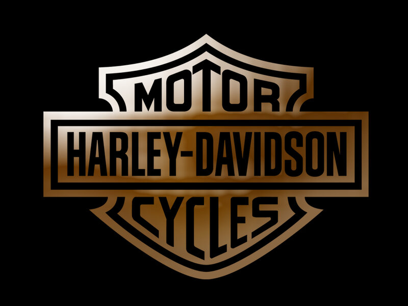 Harley-Davidson Logo — Black, Bold, Vector Art, Shield Shape, Text