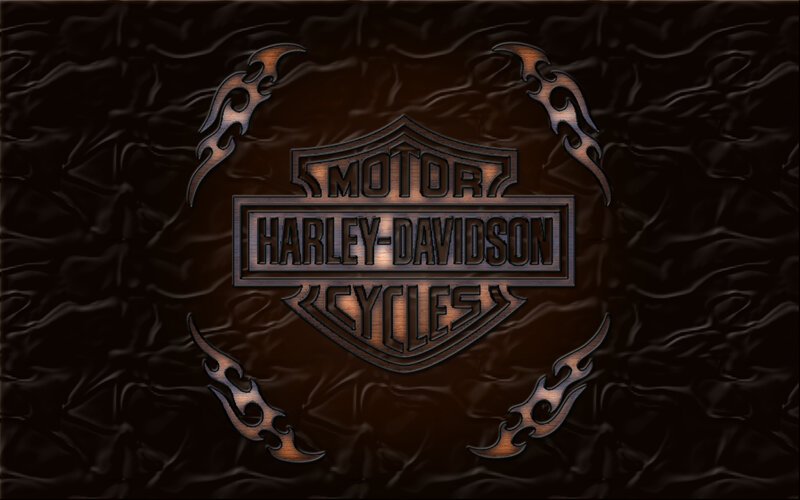 Harley-Davidson Logo — Black, Dark, Digital Art