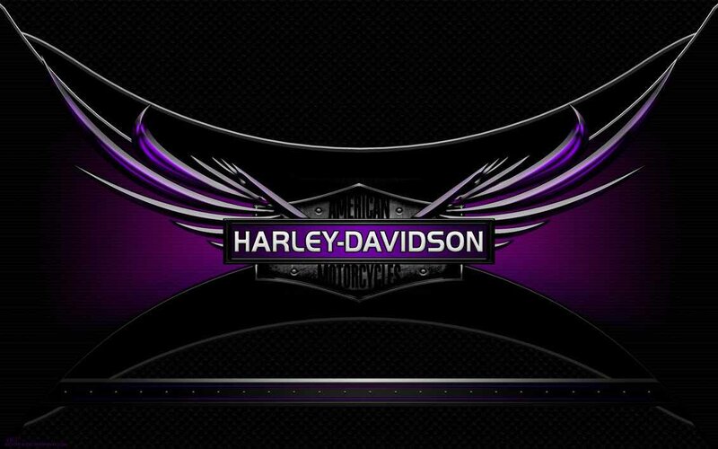 Harley-Davidson Logo — Black, Dramatic, Digital Art, Wings