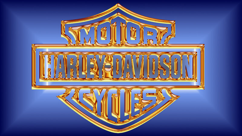 Harley-Davidson Logo — Blue, Bold