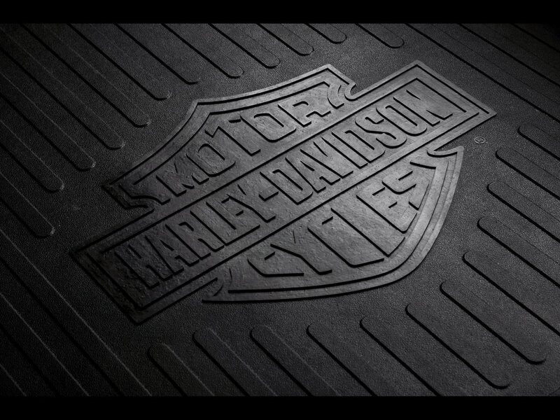 Harley-Davidson logo on a mat