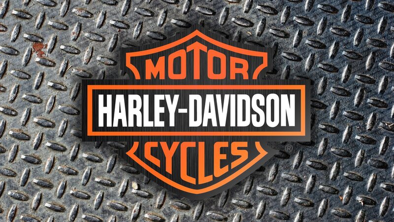 Harley-Davidson logo on metal