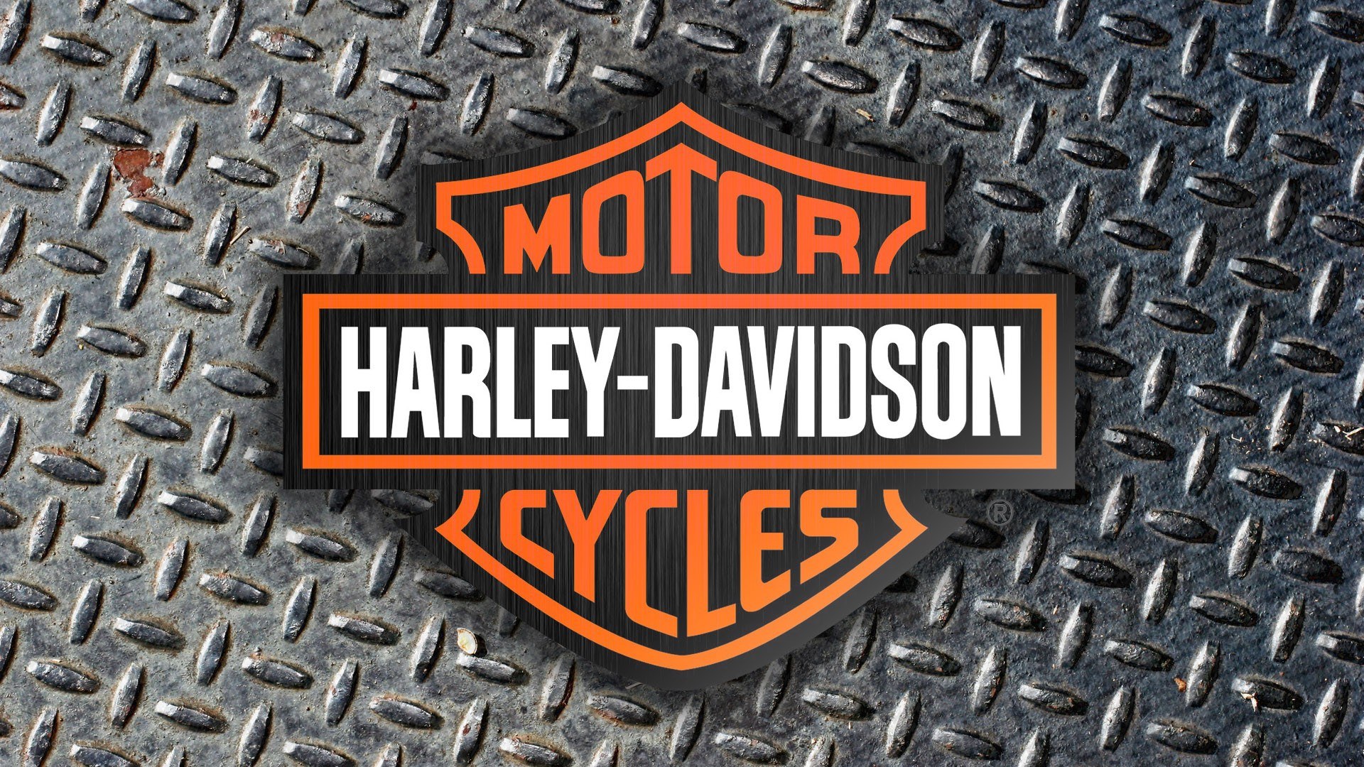 Harley-Davidson logo on metal