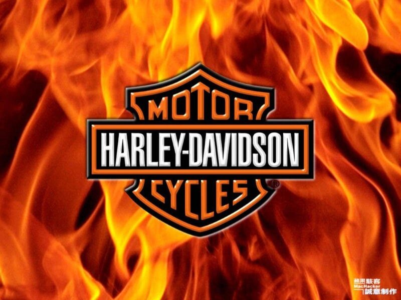 Harley-Davidson Logo — Orange, Dramatic