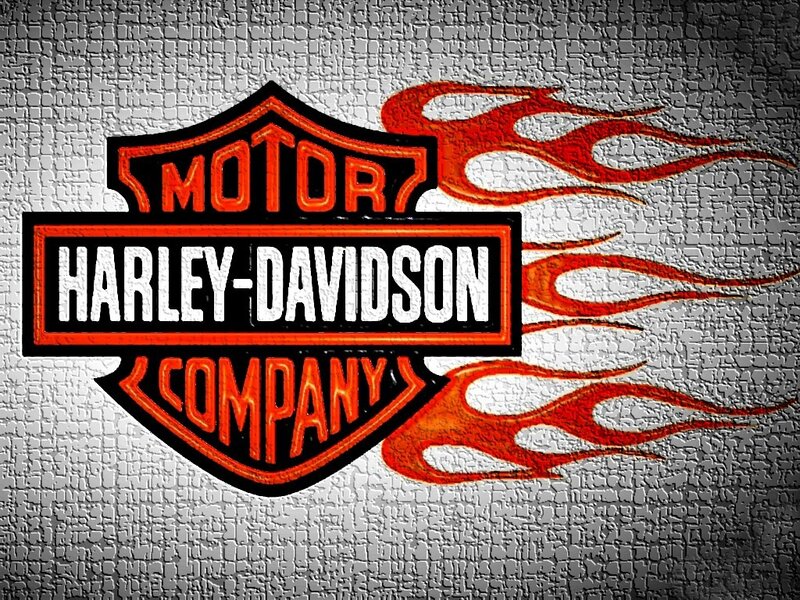 Harley-Davidson Logo — Red, Bold, Digital Art