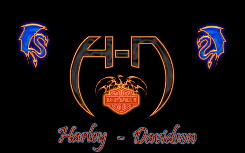 Harley-Davidson logo with dragons