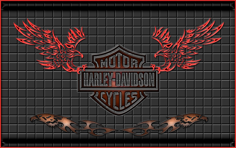 Harley-Davidson logo with eagles