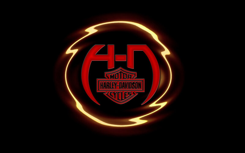Harley-Davidson logo with glowing ring