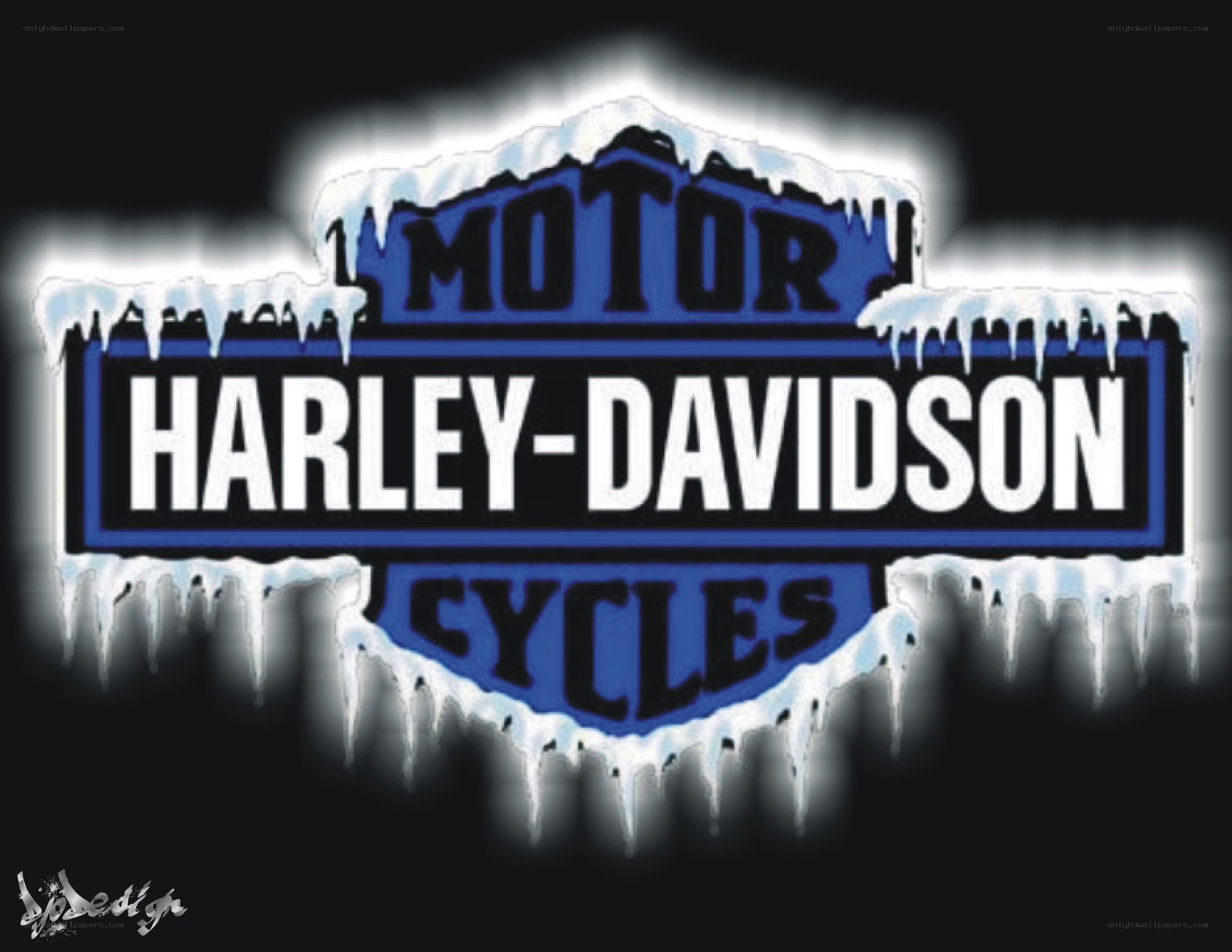 Harley-Davidson logo with ice effect