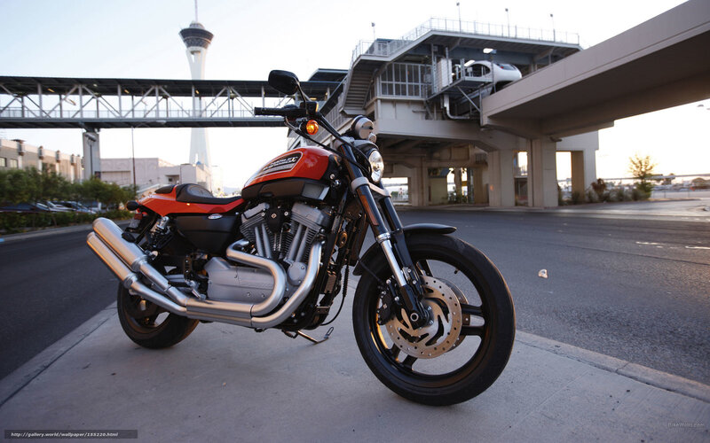 Harley-Davidson motorcycle at airport