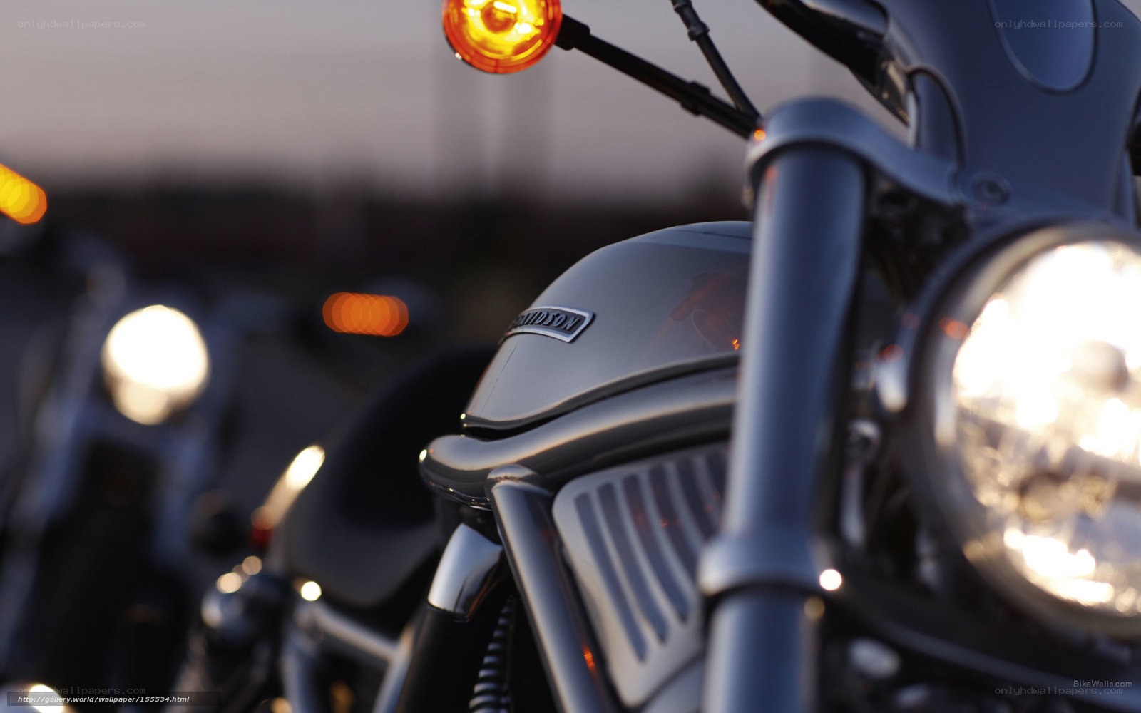 Harley-Davidson motorcycle at dusk