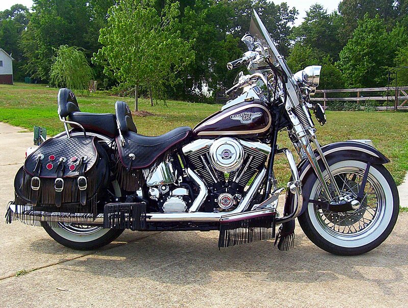 Harley-Davidson Motorcycle — Black, Calm, Afternoon