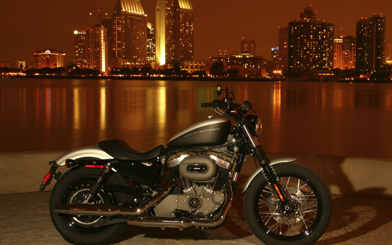 Harley-Davidson Motorcycle — Black, Serene