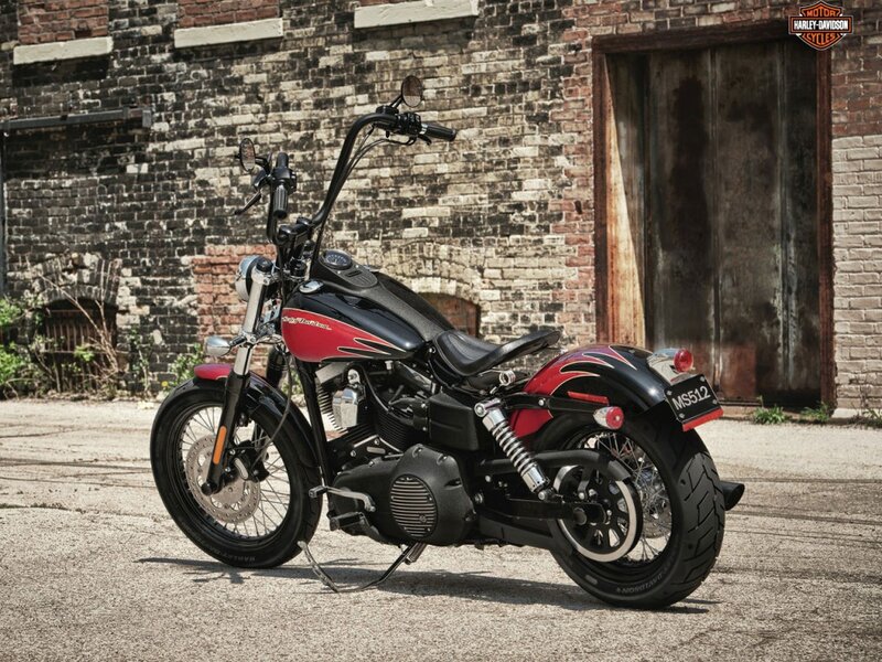Harley-Davidson Motorcycle — Black, Urban, Afternoon