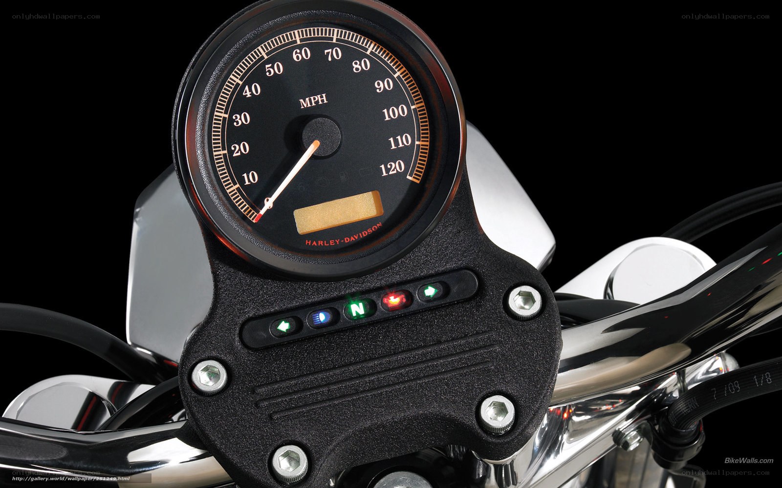 Harley-Davidson motorcycle dashboard