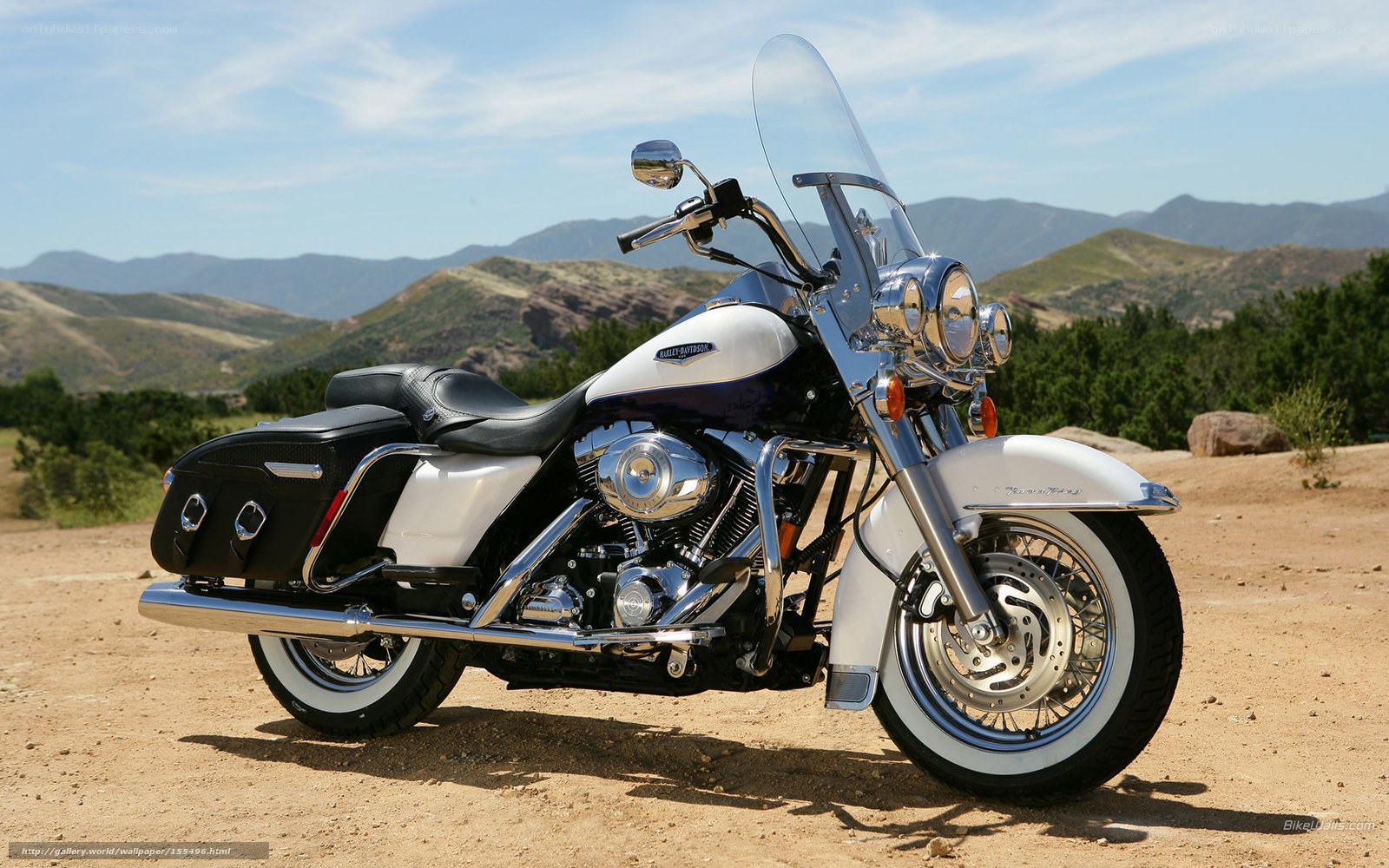 Harley-Davidson motorcycle in desert