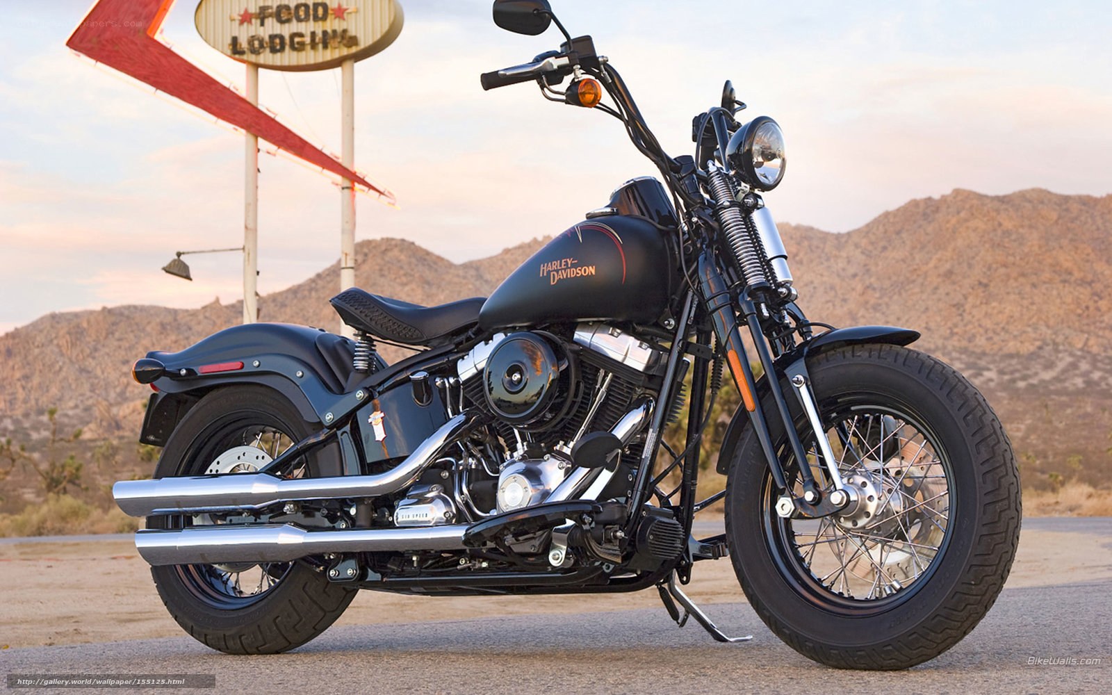 Harley-Davidson motorcycle in desert