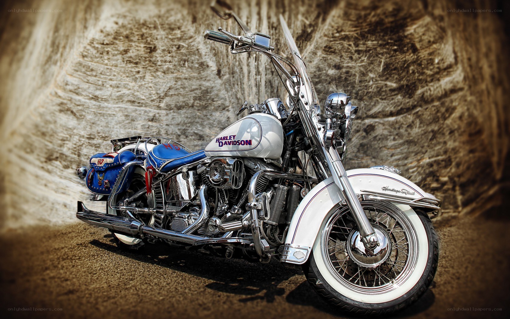 Harley-Davidson motorcycle in tunnel