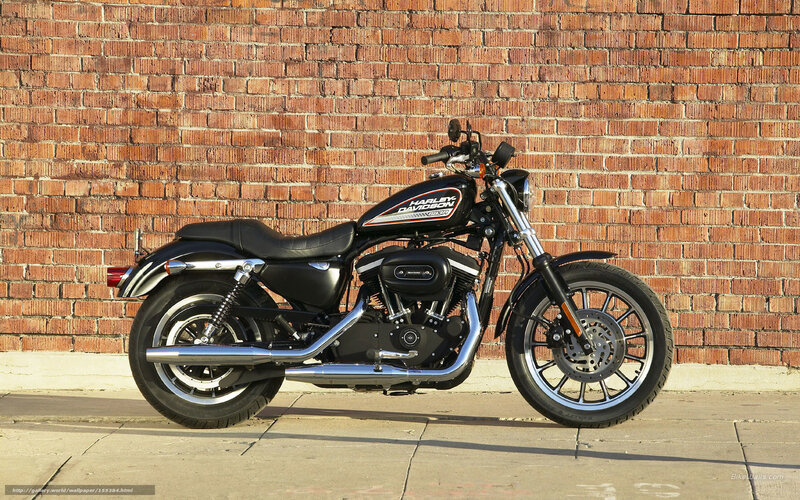 Harley-Davidson motorcycle on brick wall