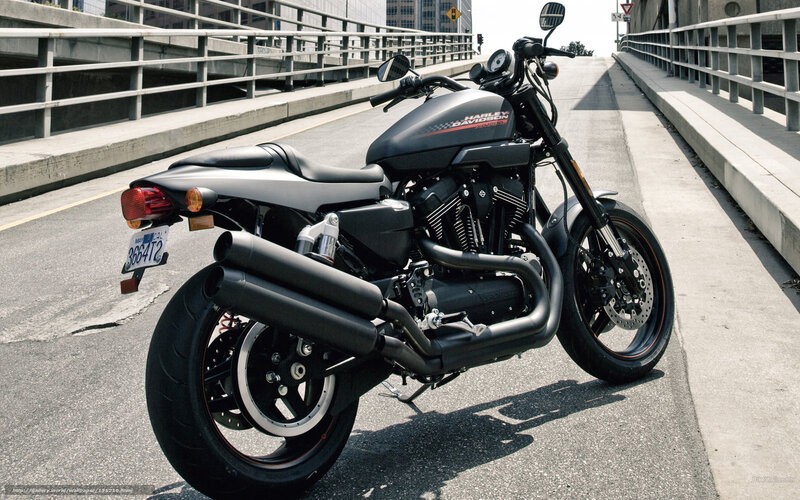 Harley-Davidson motorcycle on bridge