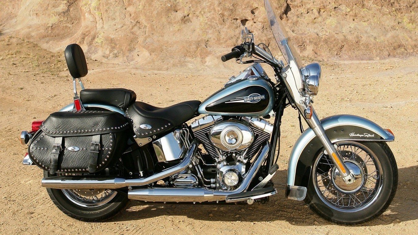 Harley-Davidson motorcycle on dirt