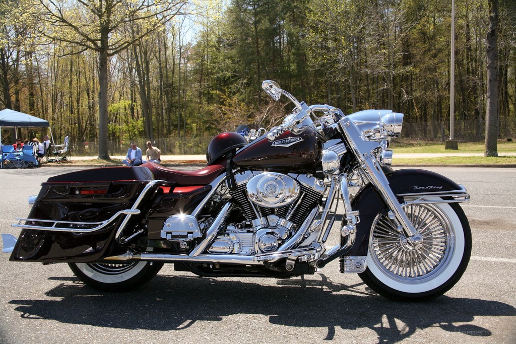 Harley-Davidson motorcycle on display