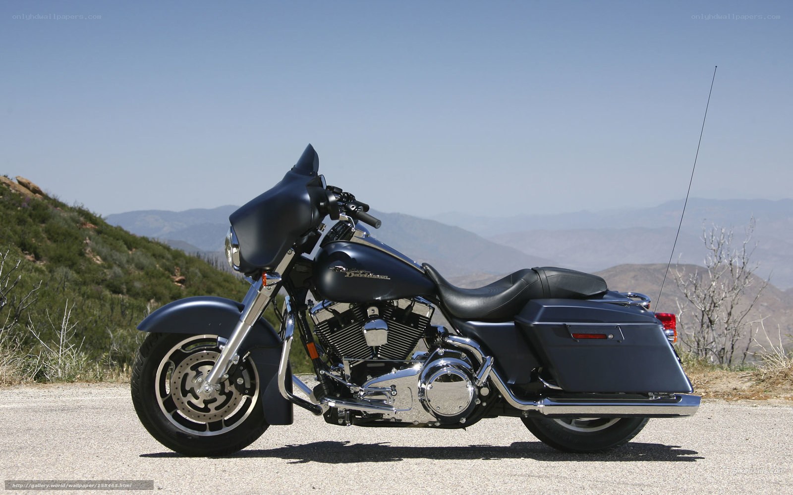 Harley-Davidson motorcycle on mountain road