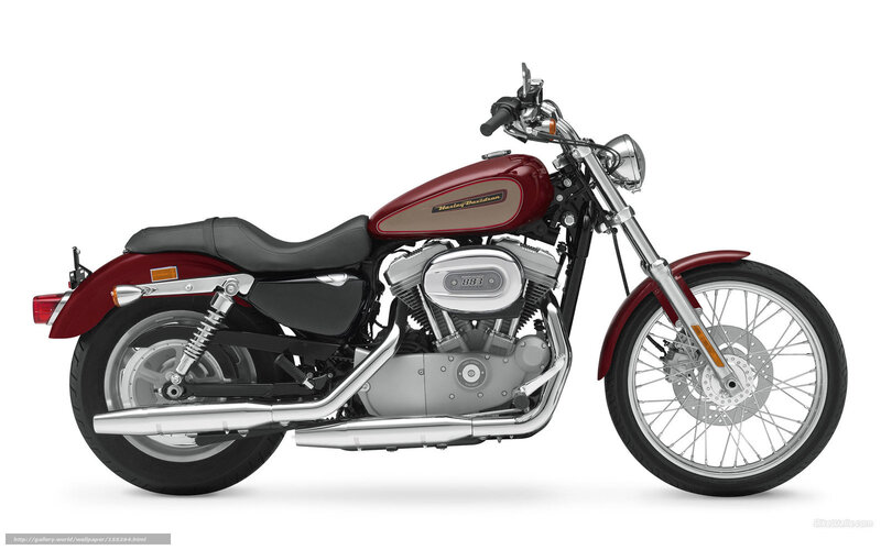 Harley-Davidson Motorcycle — Red, Neutral, Photograph