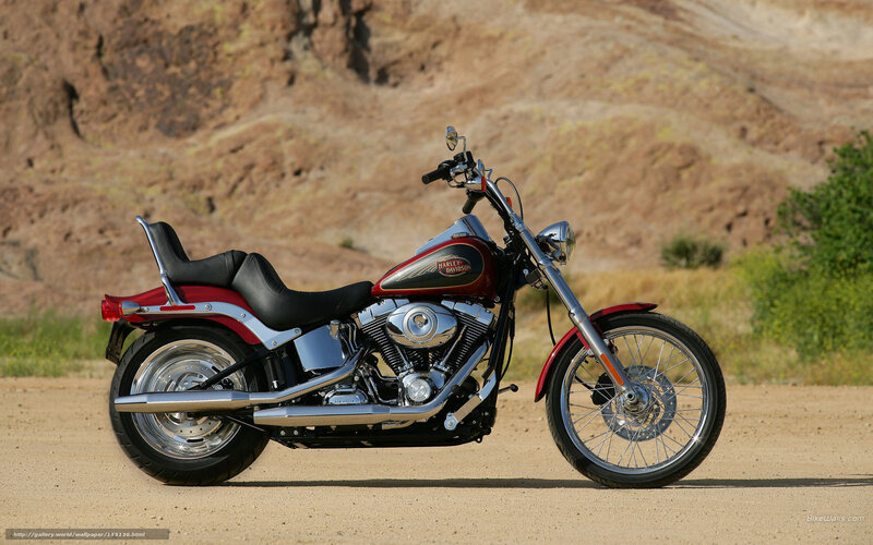 Harley-Davidson Motorcycle — Red, Outdoor