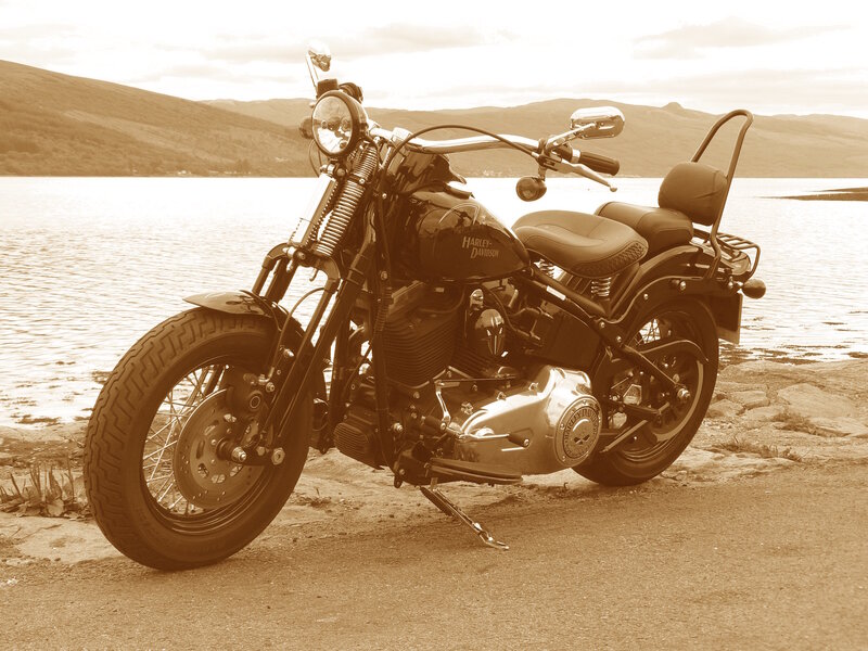 Harley-Davidson Motorcycle — Sepia
