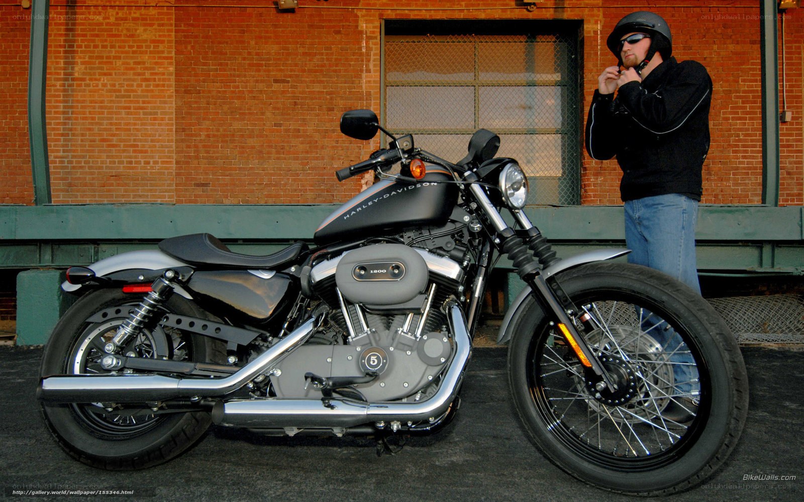 Harley-Davidson motorcycle with rider