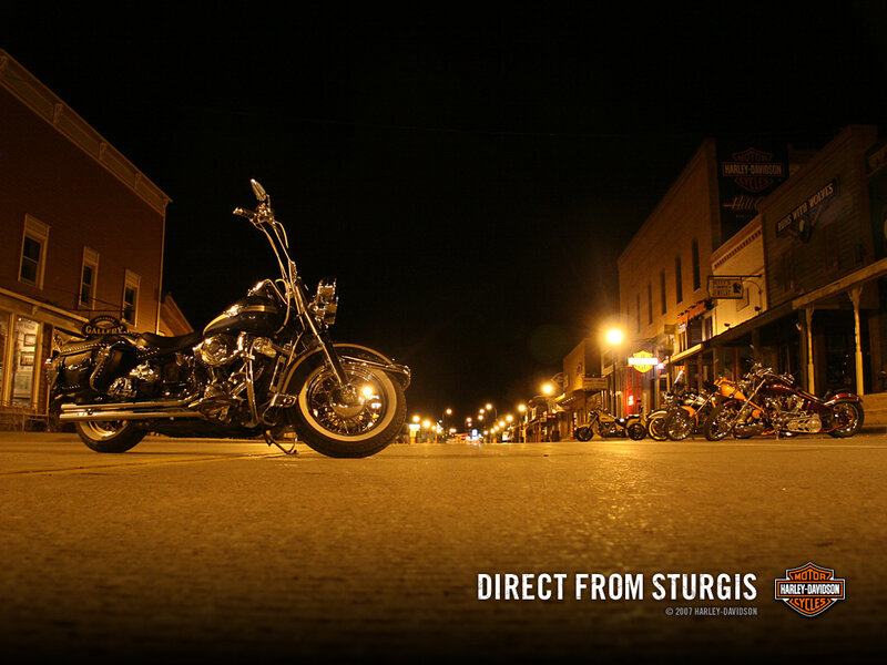 Harley-Davidson motorcycles on a street