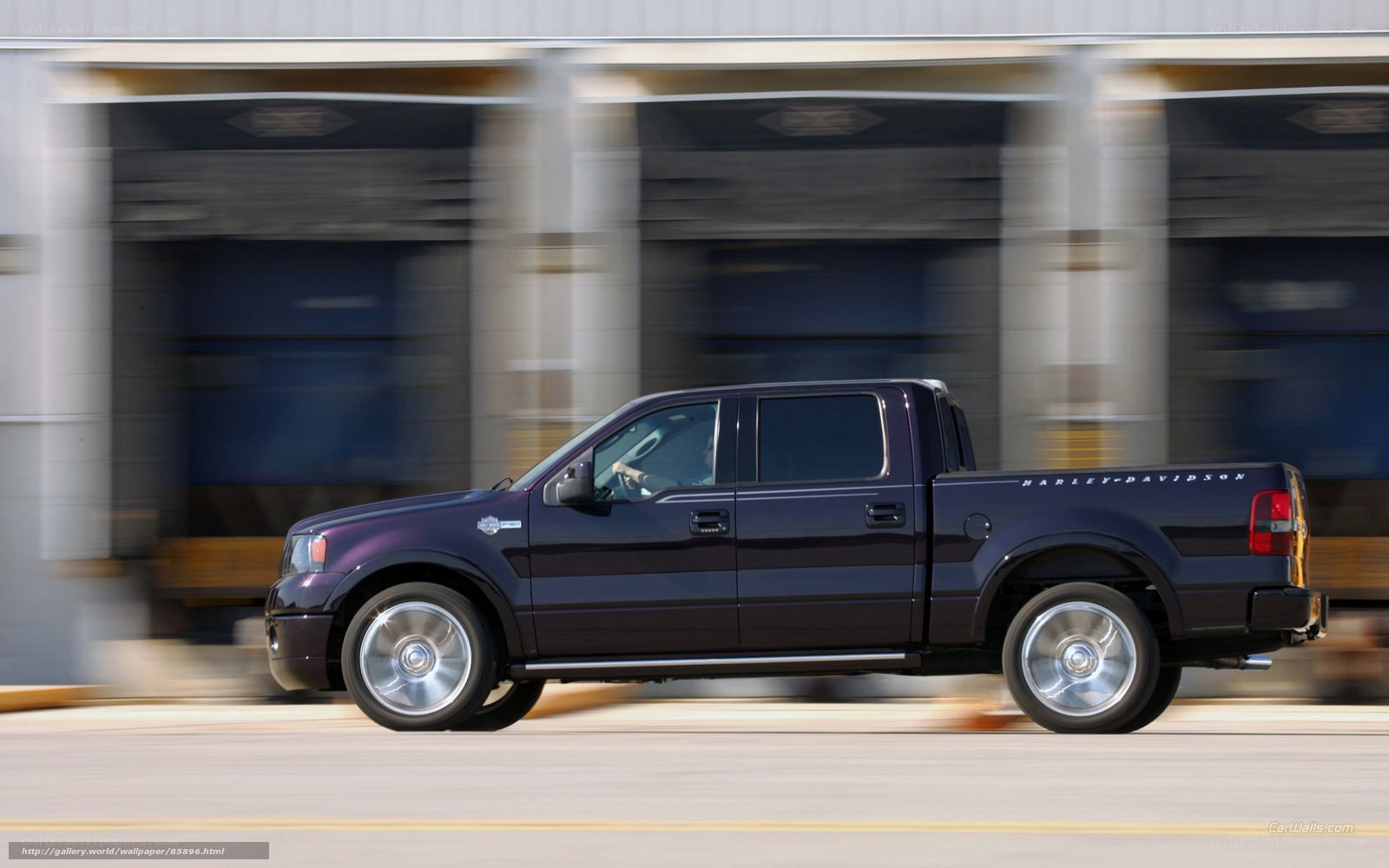 Harley-Davidson pickup truck in motion