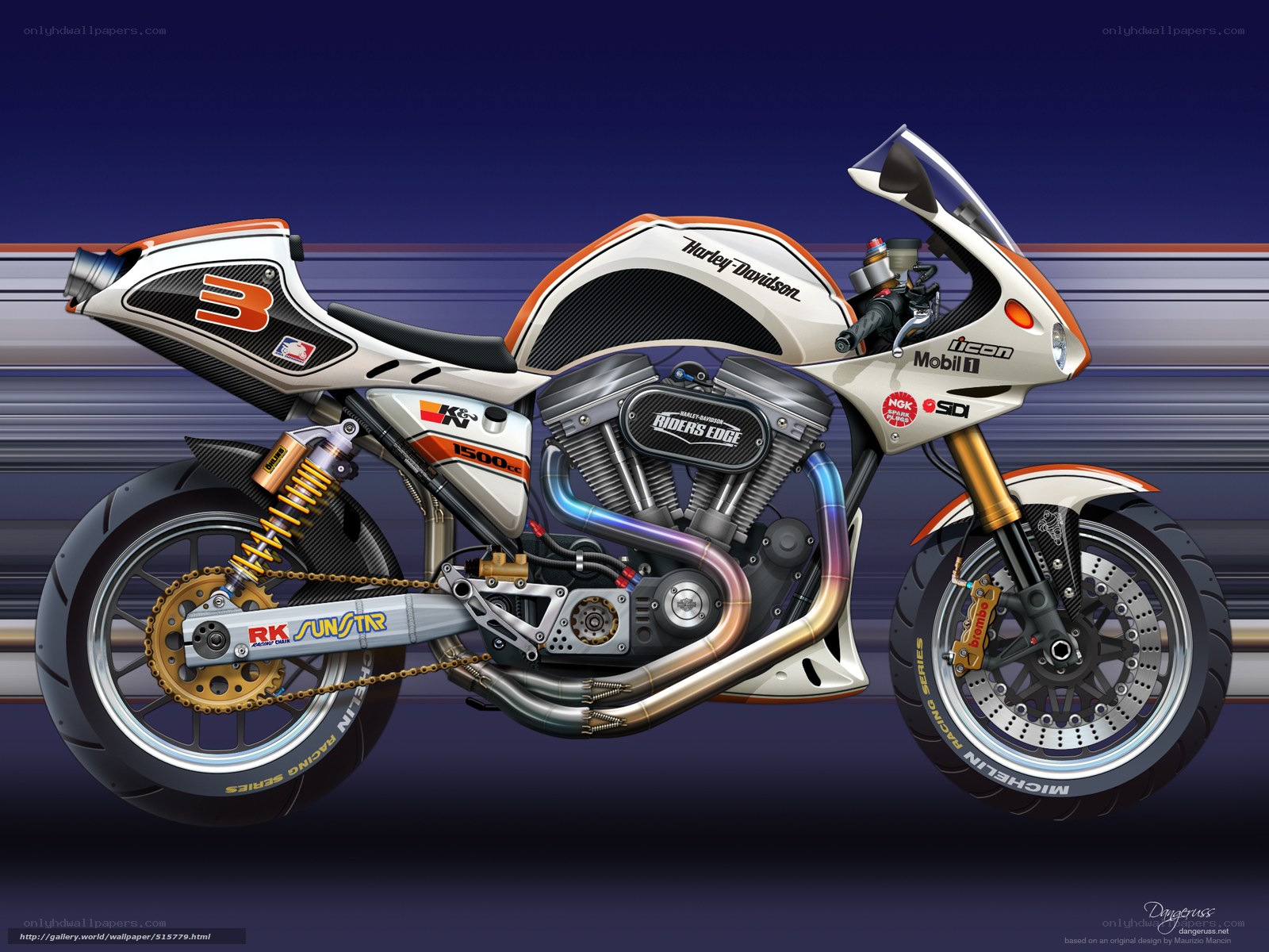 Harley-Davidson racing motorcycle