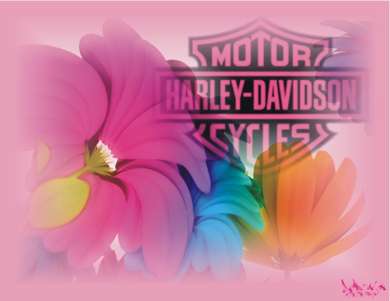Harley-Davidson with flowers