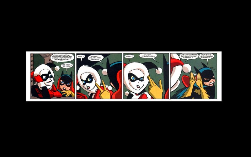 Harley Quinn and Batgirl comic panel