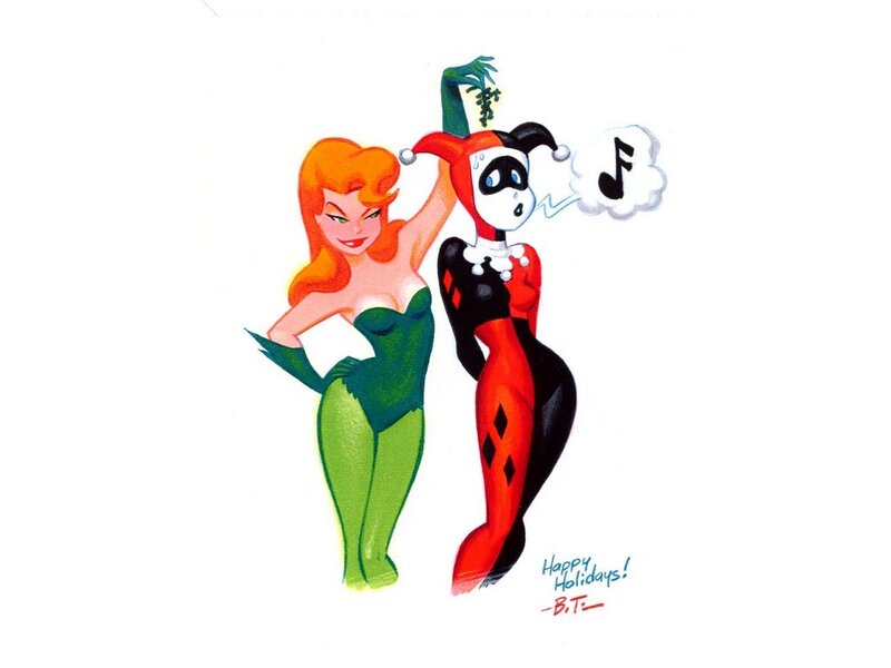Harley Quinn and Poison Ivy art