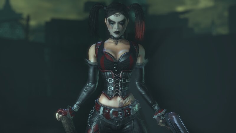 Harley Quinn Character — Black, Dark, Night, 3d Render
