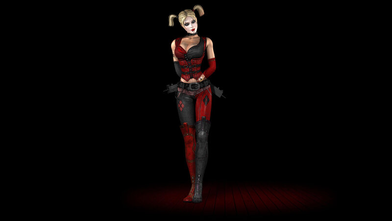 Harley Quinn Character — Black, Dramatic, 3d Render