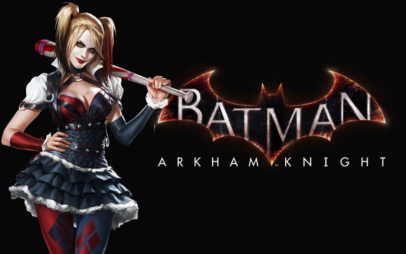 Harley Quinn Character — Black, Dramatic, Digital Art, Bat Symbol
