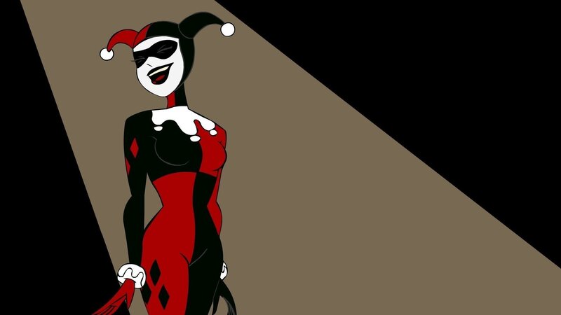 Harley Quinn Character — Black, Dramatic, Digital Art
